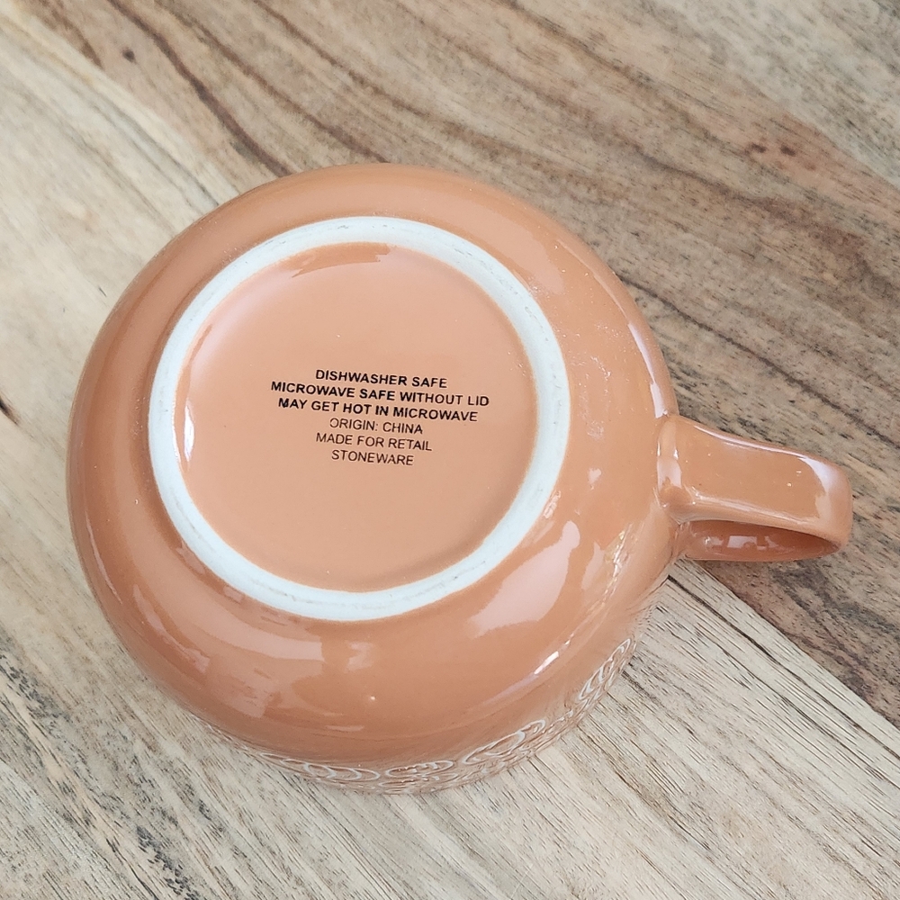 Fall Pumpkin Oversized Ceramic Terracotta Color Mug - Picture 10 of 15